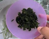 Gambar langkah 2 resipi Terung berlada dengan daun moringga.