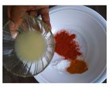 A picture of step 1 of Paneer Pulimunchi.