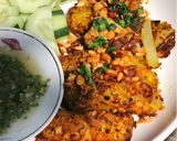 Hình bước làm 5 của món Cá nhám nướng sả nghệ
