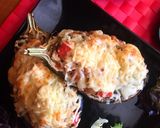 Foto del paso 5 de la receta Berenjenas rellenas de pollo