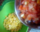 A picture of step 3 of Papad corn stuffed sweetcorn.