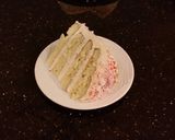 A picture of step 24 of White Peppermint Layer Cake with a White Peppermint Cream.