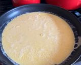 A picture of step 2 of Filipino Style Breakfast Burrito.