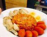 รูปขั้นตอนการทำที่ 8 ของ ข้าวกล้องผัดกิมจิ และอกไก่ตุ๋น+ไข่ต้ม(เมนูอร่อยและไม่อ้วนค่ะ)