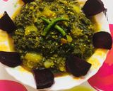 A picture of step 8 of Mix veg. Palak.
