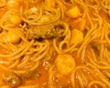 A picture of step 5 of Quick Bay Scallops with Spaghetti.