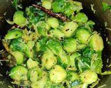 A picture of step 6 of Brussels Sprouts Poriyal.