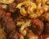 A picture of step 6 of Friday Mince balls and pasta.