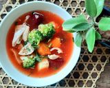 Hình bước làm 2 của món Canh súp nấu sườn cánh buồm