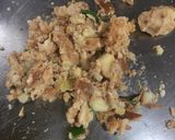 A picture of step 2 of Bread Aloo Tikki.