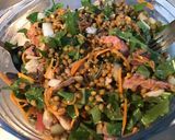 Une image de l'étape 9 de Salade de lentilles au bœuf,tomates,carottes et pissenlit.