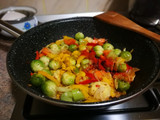 Coles de Bruselas al curry