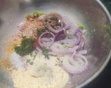 A picture of step 1 of Kadi Pakoda.