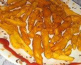 A picture of step 4 of Crunchy fries pakora.