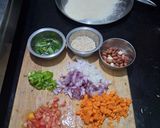 A picture of step 2 of Upma tikki healthy chaat.