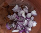 A picture of step 1 of Cluster beans curry.