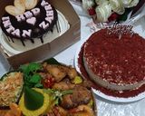 Foto langkah ke 8 dari resep Red Velvet Cheesecake (2 Telur).