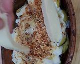 Foto del paso 4 de la receta: Repollitos de Bruselas en yogur, sobre base de avena y gratinados con queso