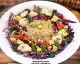 A picture of step 4 of Quinoa Chickpea Plant-Based Salad - A Vegan Buddha Bowl.