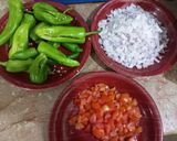 A picture of step 1 of Keema Bhari Hari Mirch...