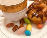 A picture of step 6 of Kunun gyada And doughnuts.