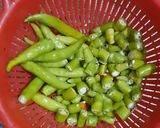 A picture of step 1 of Curd chilli.