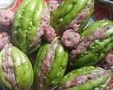 Hình bước làm 1 của món Khổ qua nhồi thịt