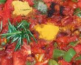 A picture of step 3 of Beef stew with potatoes and green peas.