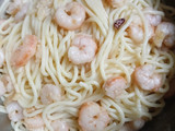Spaghettis con gambas