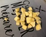 Une image de l'étape 5 de Compote de pêches de vigne, pomme et bananes.