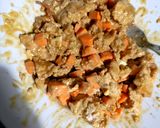 Foto del paso 5 de la receta Tacos de coliflor rellenos de pollo, huevo duro y zanahoria en salsa casera de mostaza y miel