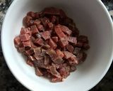 Foto del paso 1 de la receta: Fideos tirabuzón al strogonoff
