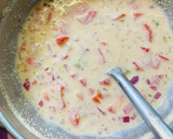 A picture of step 2 of Sattu Chilla with veggie.