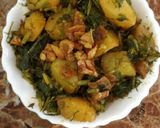 A picture of step 3 of Aloo soya methi tadka sabzi.