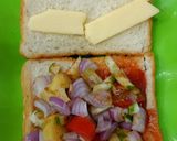 A picture of step 2 of Fireless Nutritious Veg Sandwich.