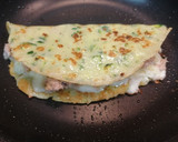 Foto del paso 3 de la receta: 231. Tortitas de calabacín rellenas de jamón y mozzarella