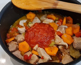 Foto del paso 4 de la receta: Guiso de solomillo de cerdo con judías verdes, berenjena y calabacín