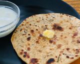 A picture of step 9 of Besan and Pyaz paratha.
