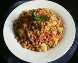 A picture of step 3 of Leftover chana chaat😋.