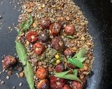 A picture of step 2 of Sambar powder - store it in jar.