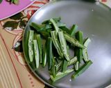 A picture of step 1 of Crispy Bhindi (Ladyfinger) Fry.
