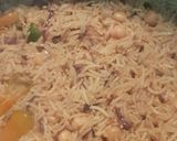 A picture of step 7 of Lahori Achari Chana Pulao or Baryani.