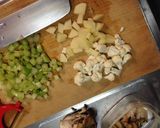 A picture of step 6 of Chicken stock with leftover chicken bones.