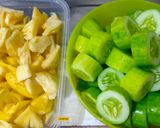 Foto langkah ke 1 dari resep Jus Nanas 🍍 Timun 🥒(pakai slow juicer).