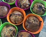Φωτογραφία βήματος 8 της συνταγής Blueberry-raspberry dark chocolate muffins