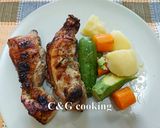 A picture of step 15 of Lemon-Garlic Marinated Chicken Chops C&G.