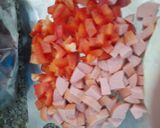 Hình bước làm 1 của món Pizza thập cẩm