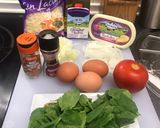 Foto del paso 1 de la receta Quiche de queso, espinacas, tomates cherry y más cositas ricas!! sin lactosa 💃
