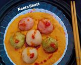 फलाहारी साबूदाना कलरफुल मोमोज़ और चटपटा सॉस रेसिपी चरण 13 फोटो