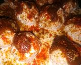 A picture of step 4 of Dahi Bhalla.
